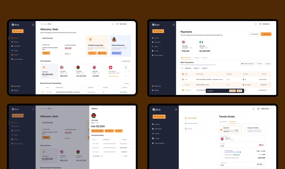 Fluna web app preview